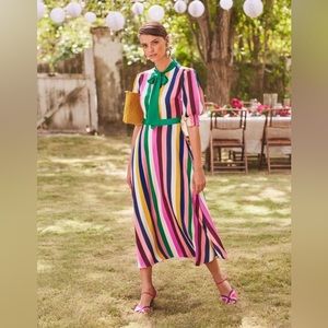 NWT Boden Mila Midi Dress, in Blue Decadence and Formic